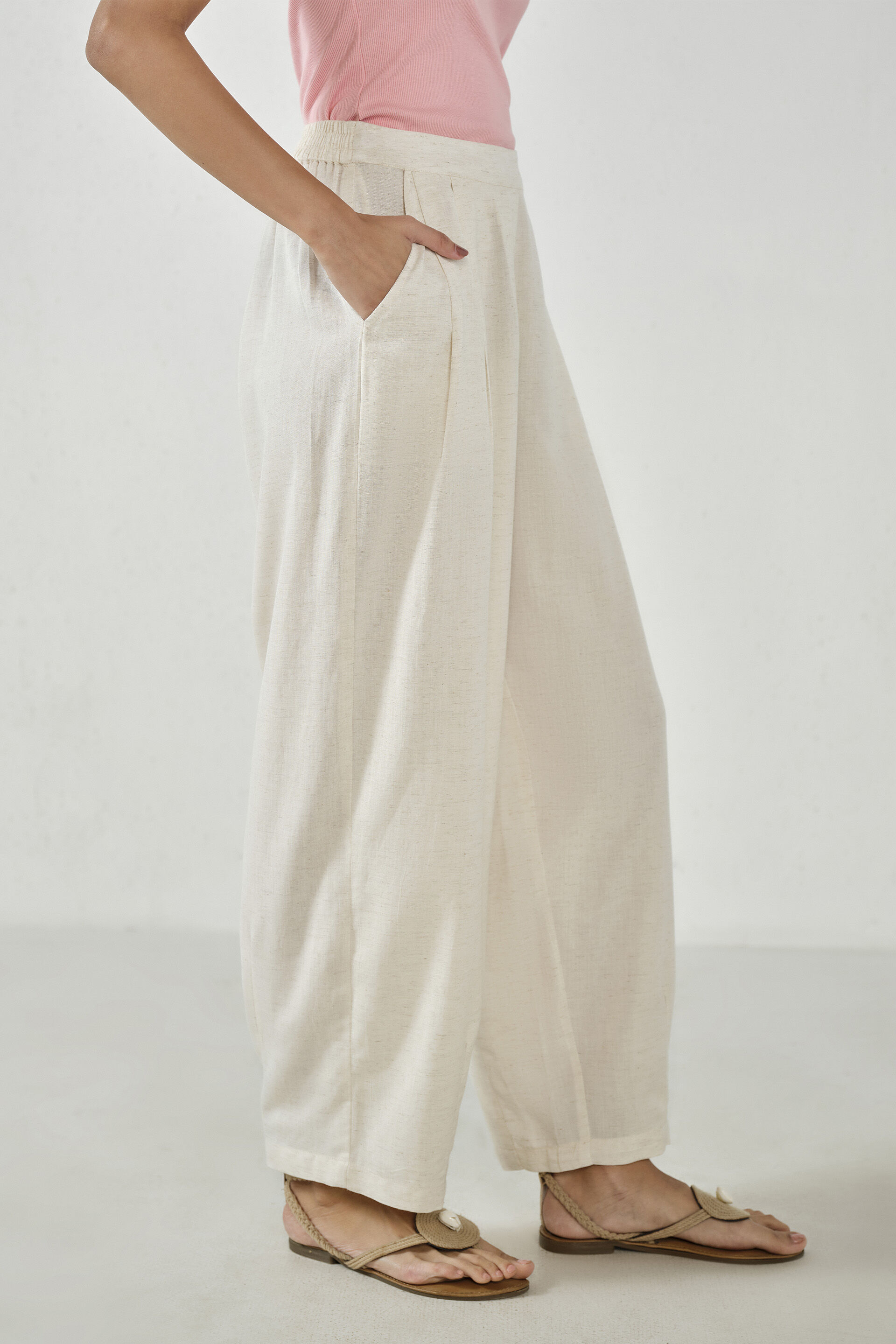 Natural Barrel Pants, Natural, image 4